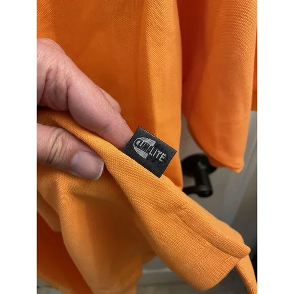 NWT Adidas ClimaLite Polo Shirt Men's Xl Embroidered Logo Orange - Picture 9 of 11